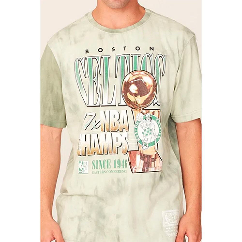 Camiseta Especial Masculina Estampada Boston Celtics Verde - Mitchell & Ness