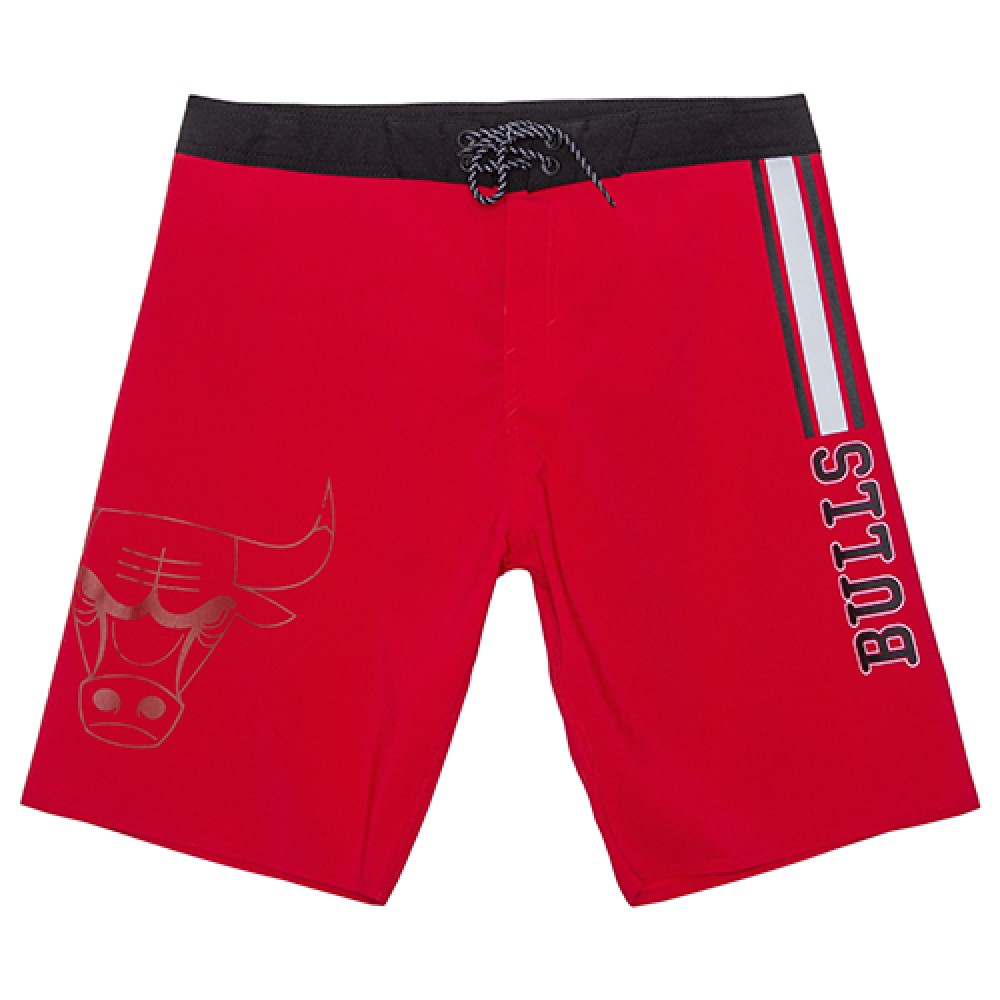 Boardshort Sintético Masculino Estampado Chicago Bulls Vermelho - NBA