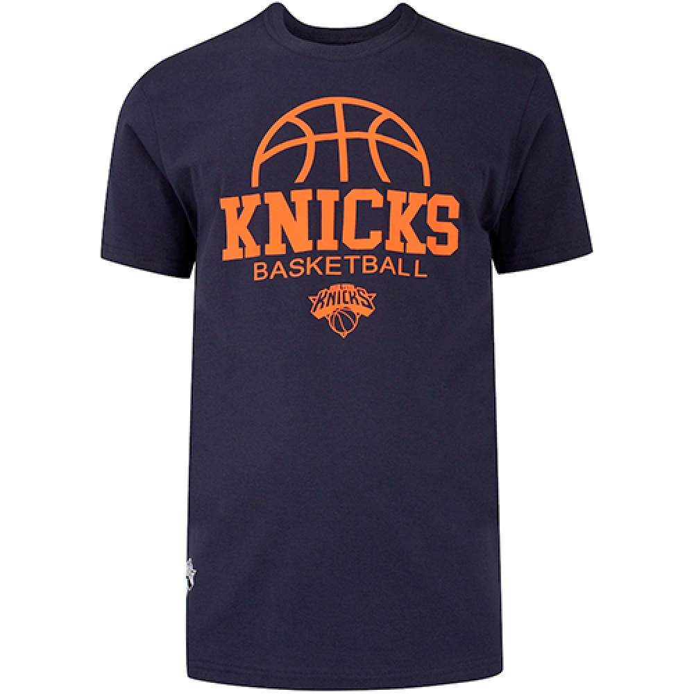 Camiseta Básica Masculina Estampada New York Knicks Navy - NBA