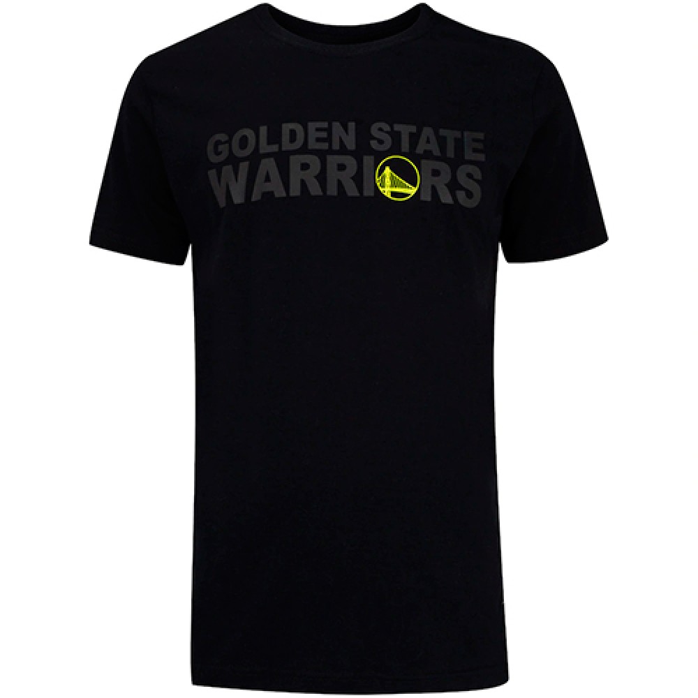 Camiseta Básica Masculina Estampada Golden State Warriors Preta - NBA