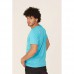 Camiseta Básica Masculina com Estampa Relevo Repuxado Azul Turquesa  - Ecko