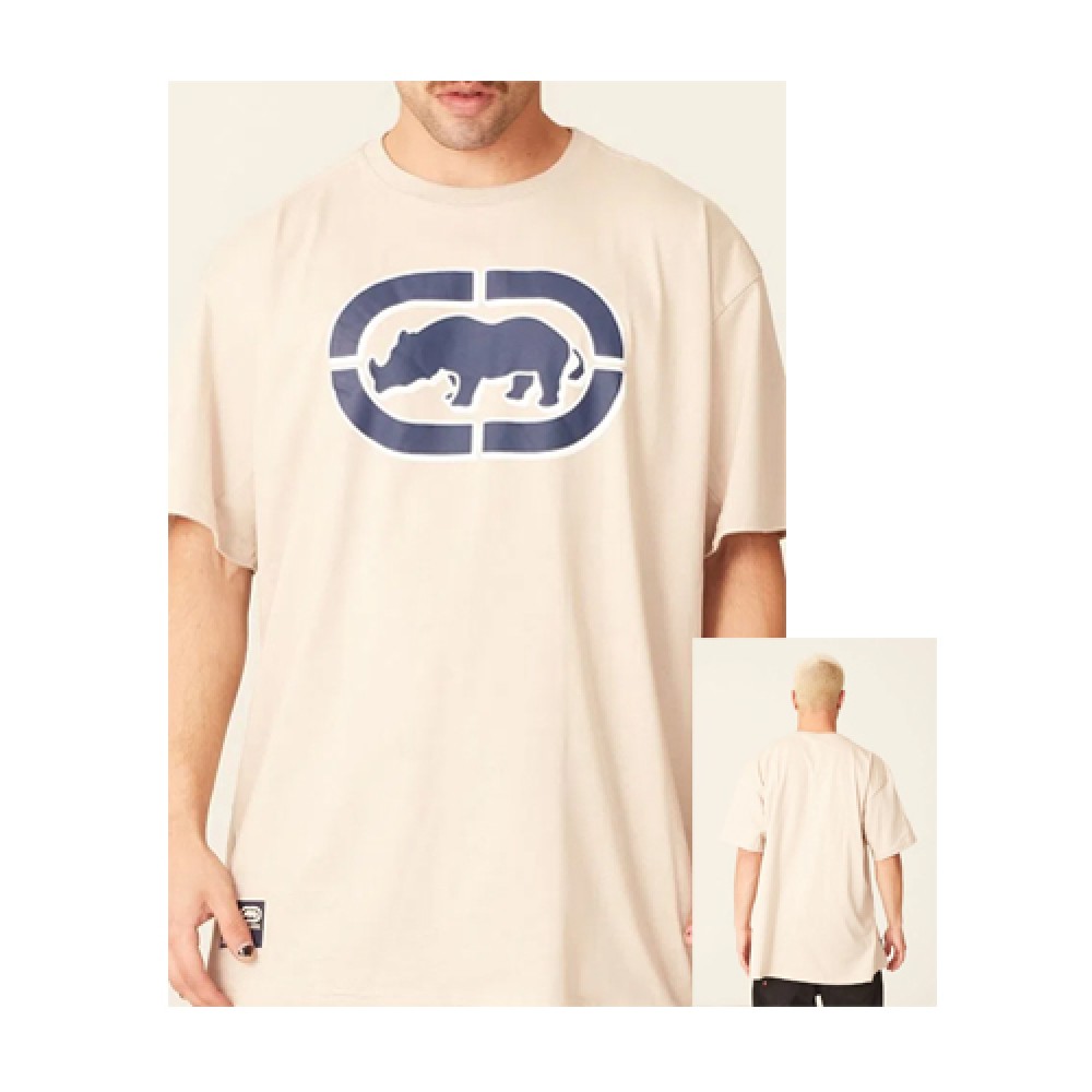 Camiseta Básica Masculina Estampada Cinza Chateu  - Ecko