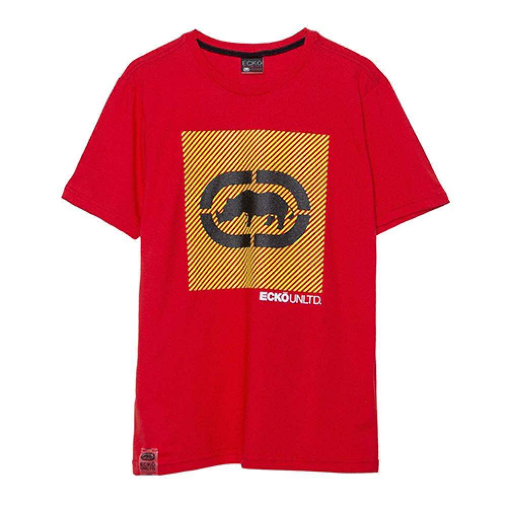 Camiseta Básica Masculina Vermelha  - Ecko