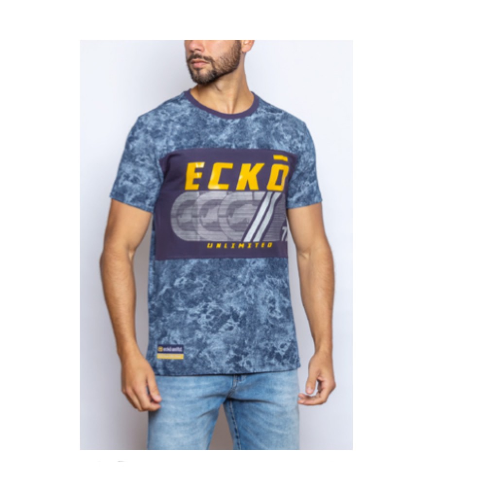 Camiseta Especial Masculina Navy Hipnose  - Ecko