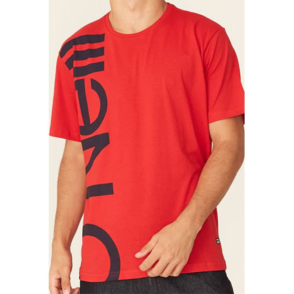 Camiseta Básica Masculina Estampada Vermelha - O'Neill