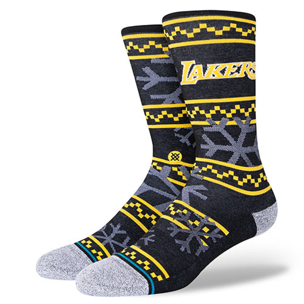 Meia NBA Lakers Frosted 2 Preta - Stance