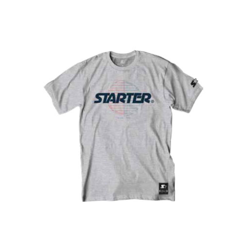 Camiseta Básica Masculina Estampada Cinza Mescla - Starter