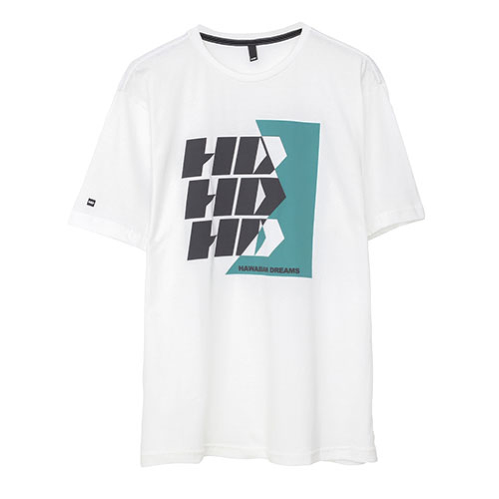 Camiseta Básica Masculina Estampada Branca  - HD