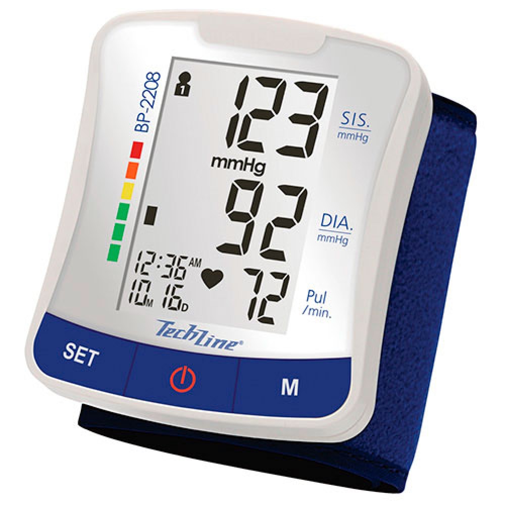 Monitor de Pressão Arterial Digital Automático de Pulso  - Techline